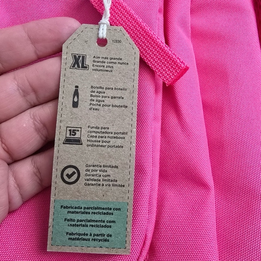 Jansport XL Backpack Hot Pink / Neon Pink / Pink - Picture 3 of 3